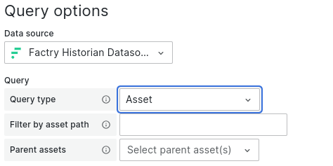 Asset dashboard variable query