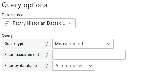 Measurement dashboard variable query