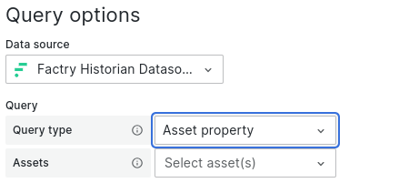 Asset property dashboard variable query