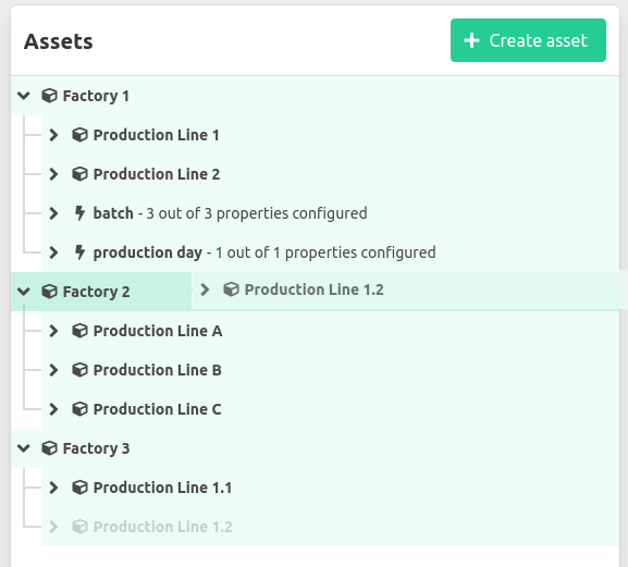 Asset tree drag and drop