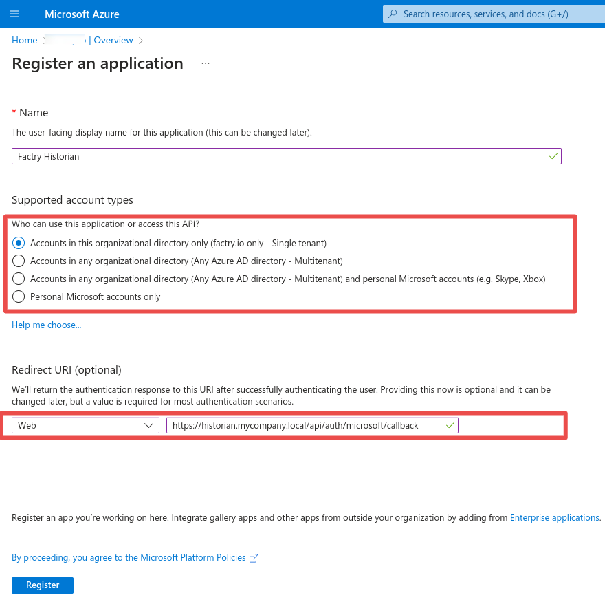 &ldquo;Microsoft app registration details&rdquo;