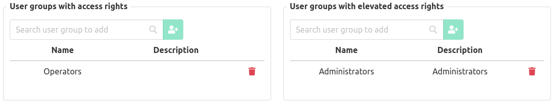 Manual entry user groups