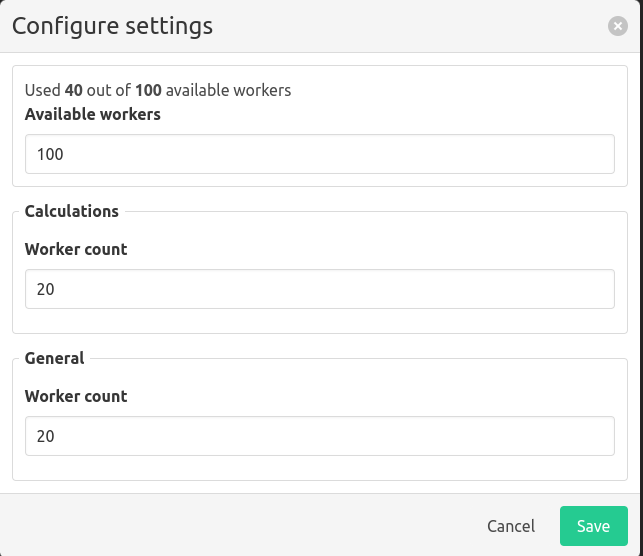 Worker Pool Configuration