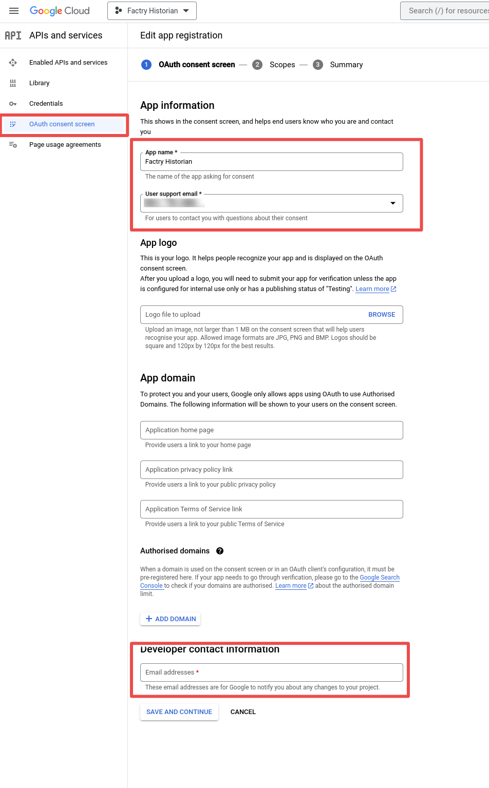 &ldquo;Google OAuth consent screen3&rdquo;