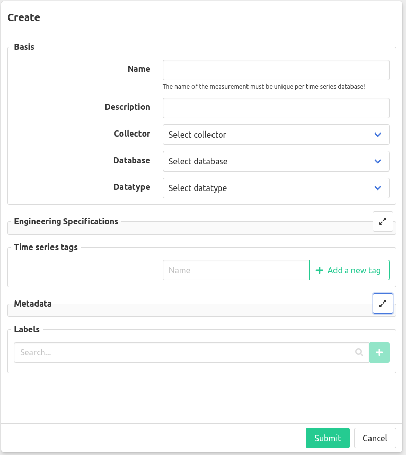 Create measurement