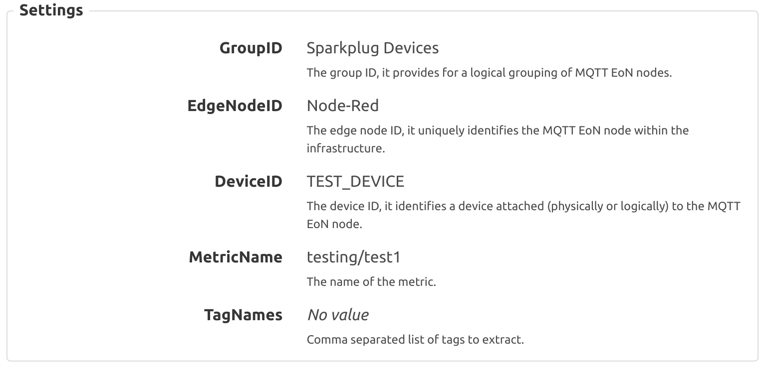 Measurement settings