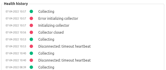 Collector health history